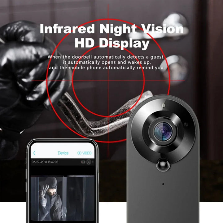 Modern Tavvitaimp18 smart doorbell camera, perfect for front door security with HD video & two-way talk.