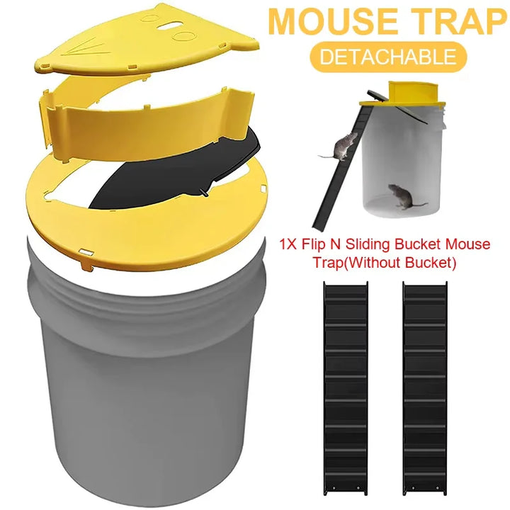 Automatic 4-Pack Bucket Lid Mouse Trap - Pest Control Solution