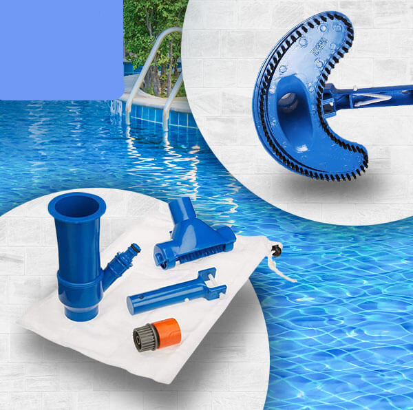 Lightweight manual pool vacuum, TIDYPOOL, for easy spa, hot tub & pond cleaning.