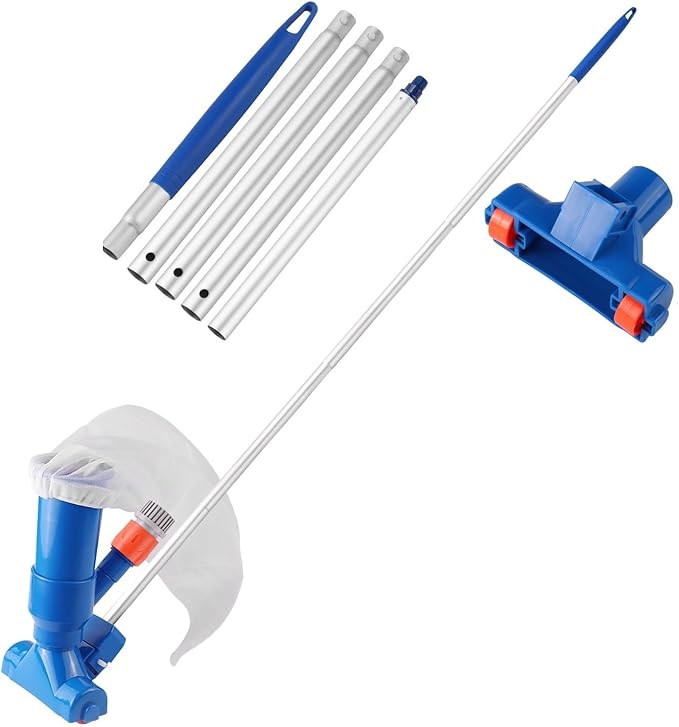 Versatile TIDYPOOL manual pool, spa, hot tub & pond cleaner. Easy garden hose connection.