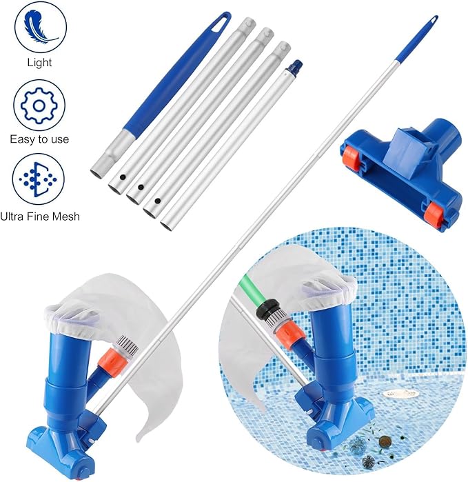 Essential TIDYPOOL manual pool vacuum for routine pool, spa & hot tub maintenance.