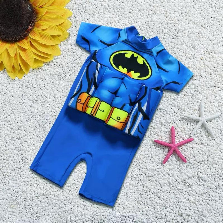 UV 50+ toddler float vest, perfect for pool play, with built-in sun protection shorts.