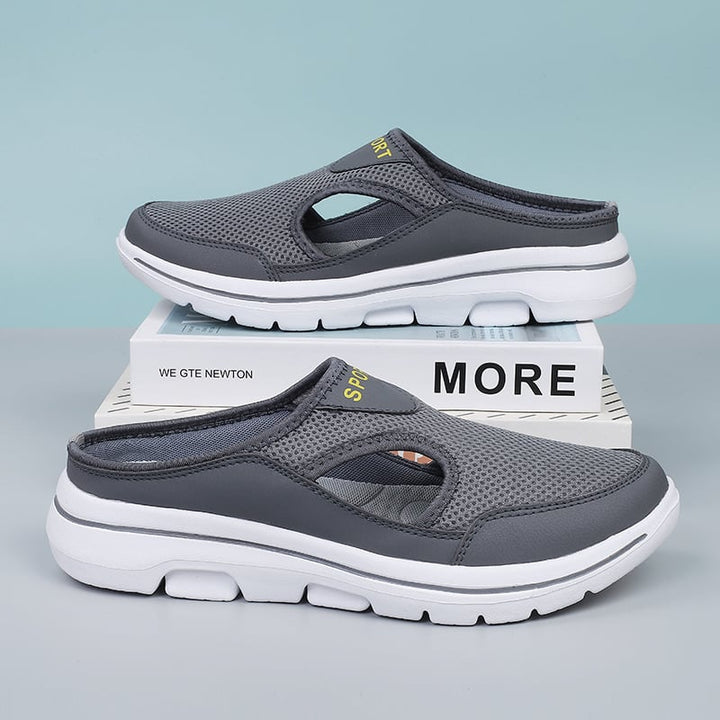 Breathable slip-on comfort shoes for men & women, ideal lightweight walking & travel footwear.