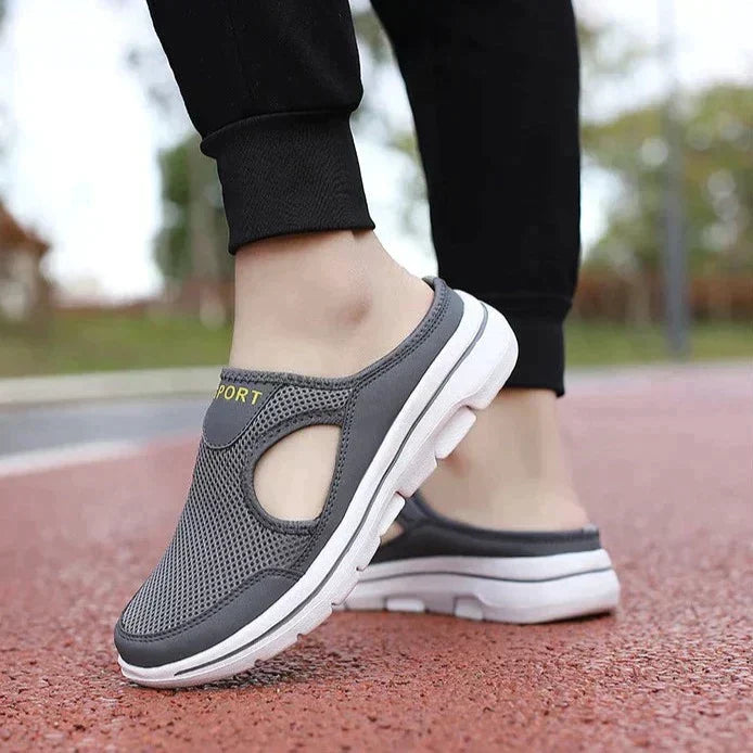 Cushioned, lightweight slip-on comfort shoes for men & women, easy to wear for walking & travel.