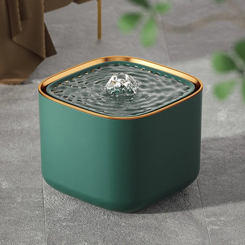 Ultra-quiet 12.7 cup automatic pet water fountain for cats & dogs, ensuring continuous filtered hydration.
