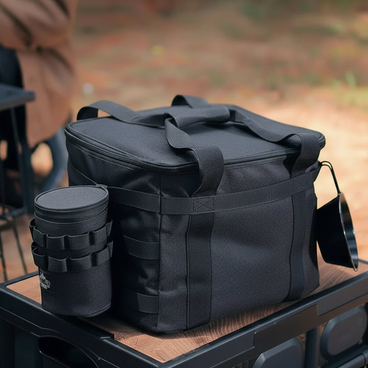 Unisex 20L camping bag, ideal for outdoor adventures & picnics. Durable polyester travel organizer for gear storage.