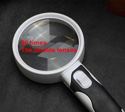 Compact and powerful 20X LED magnifier, a unisex vision aid designed for seniors & anyone with eye strain.