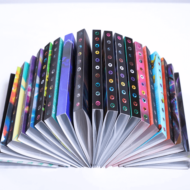 Durable trading card binder, holds 240 collectible cards for protection & organization.