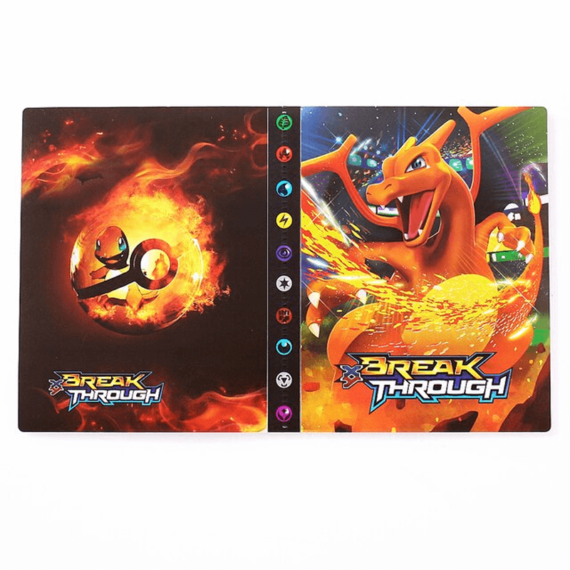 Versatile card display binder for 240 collectible gaming cards.