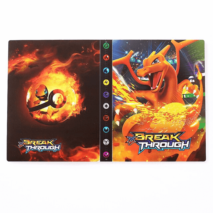 Versatile card display binder for 240 collectible gaming cards.