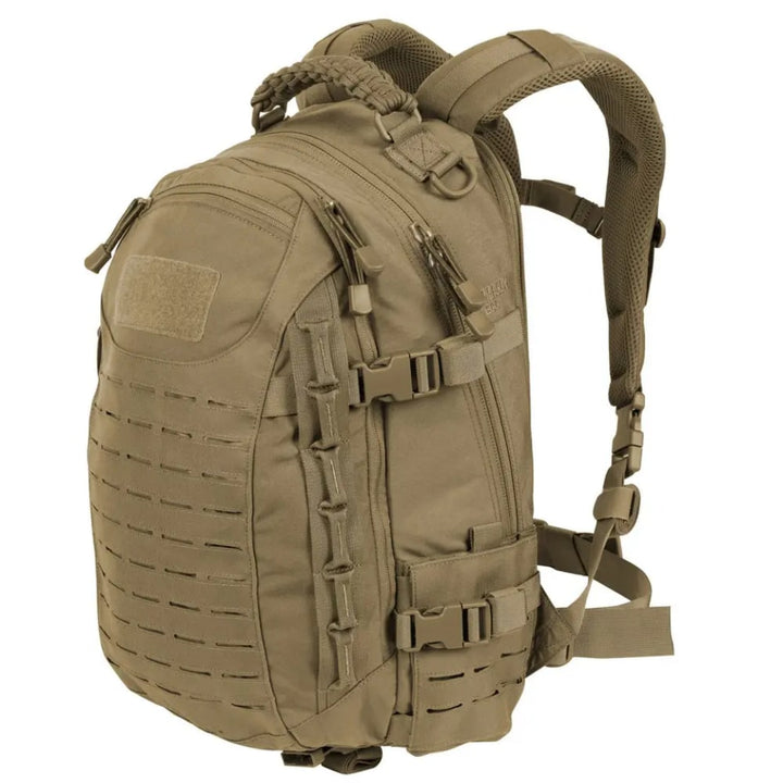 Durable 30L+ tactical backpack with multiple compartments, ideal for hiking, camping & everyday carry.