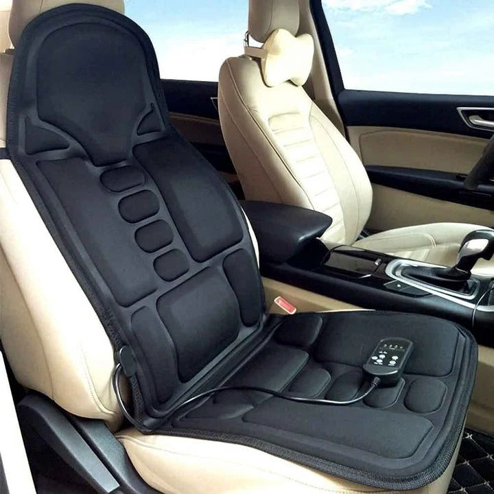 Advanced 8-mode electric massage chair pad with soothing heat for rejuvenating back & neck therapy.