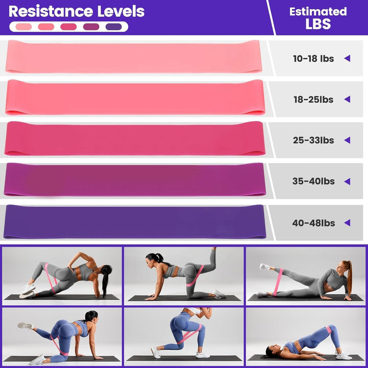 Portable Pilates kit with ring, ball & bands to enhance core strength, balance, and flexibility at home.