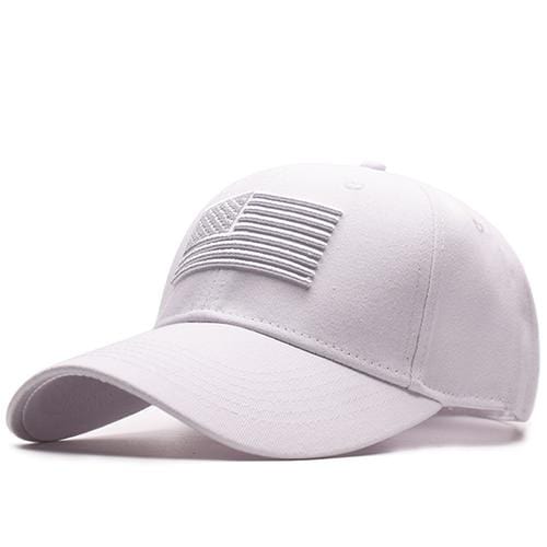 Side profile of a comfortable, casual cotton blend sun protection baseball cap