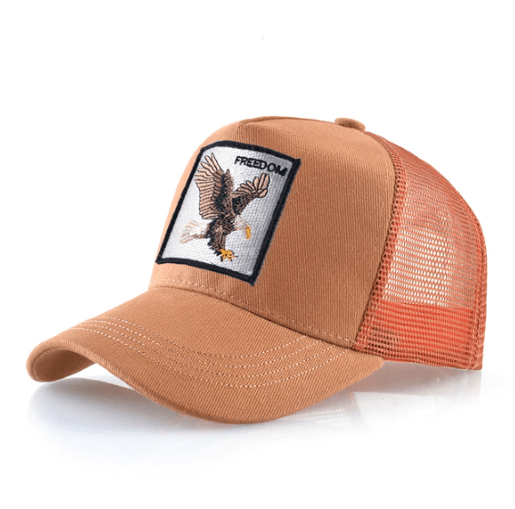 Unisex adjustable freedom baseball cap, sun protection, eagle design. Versatile summer outdoor casual headwear.