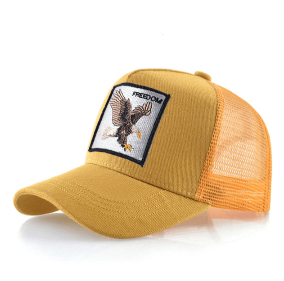 Comfortable, adjustable unisex baseball cap with freedom eagle design. Great for everyday sun protection.