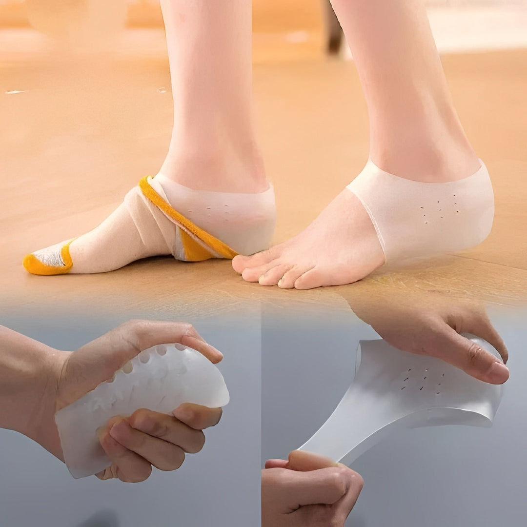 Adjustable height lift insoles for unisex sneakers & dress shoes, boosting confidence with discreet elevation.