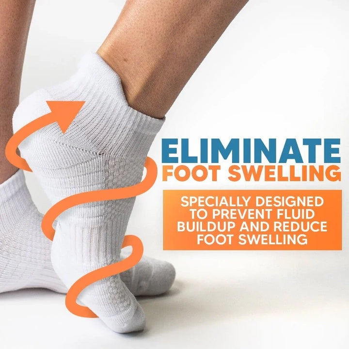 Close-up of the fabric texture of unisex ankle compression socks designed for comfort