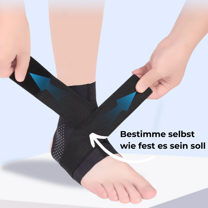 Unisex ankle stabilizer, black, for football & soccer players. Provides injury prevention & athletic support.