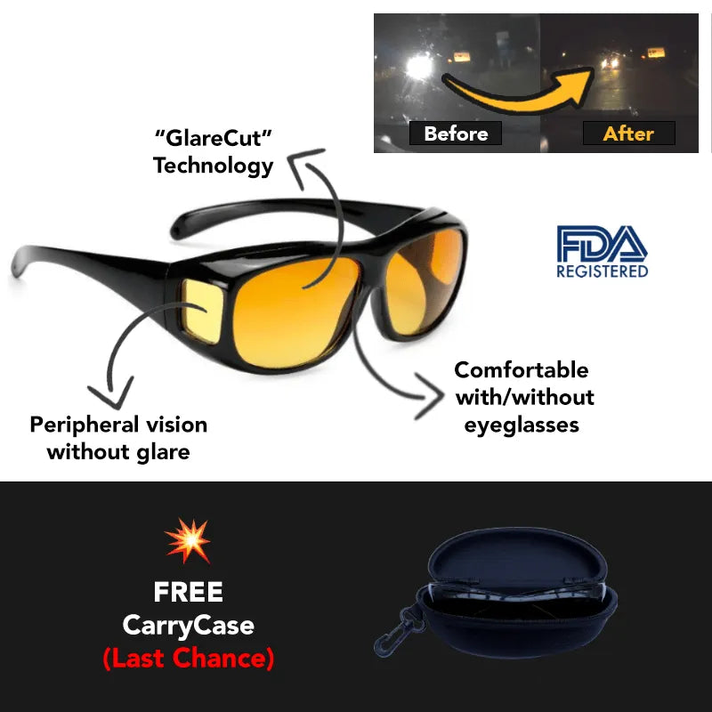 Premium anti-glare glasses, essential driving accessories for night vision & road safety. Unisex eyewear.