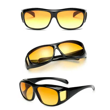 Unisex anti-glare glasses for night driving. Enhances vision, reduces glare, improves road safety & clear sight.