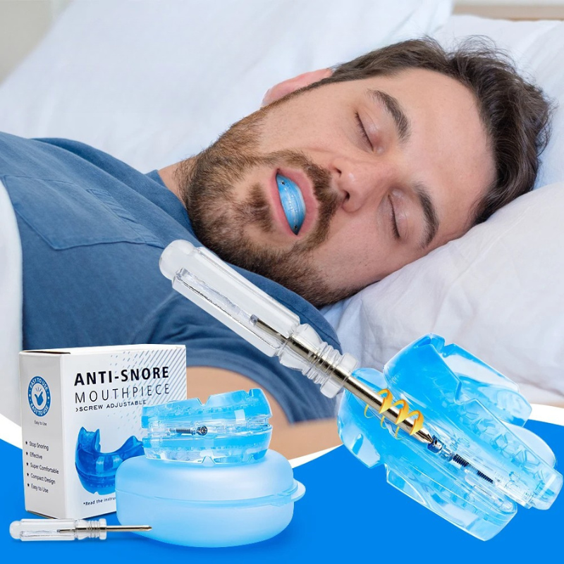 Unisex anti-snore dental guard for restful sleep, a custom-fit BPA-free mouth guard for snoring relief.
