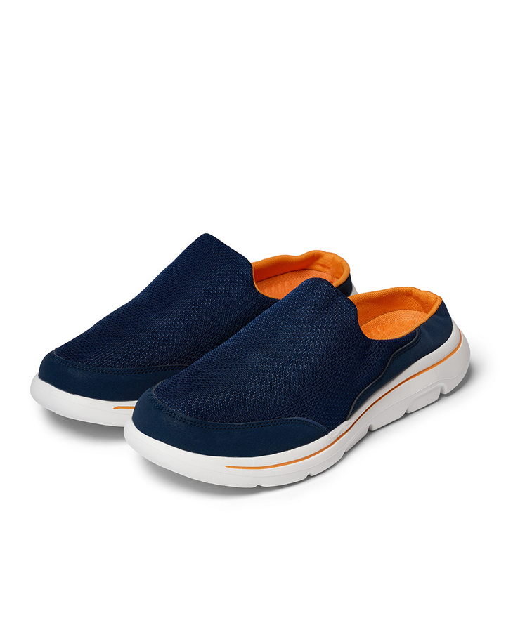 Unisex backless slip-on comfort sneaker slides in a neutral color, perfect for casual wear.