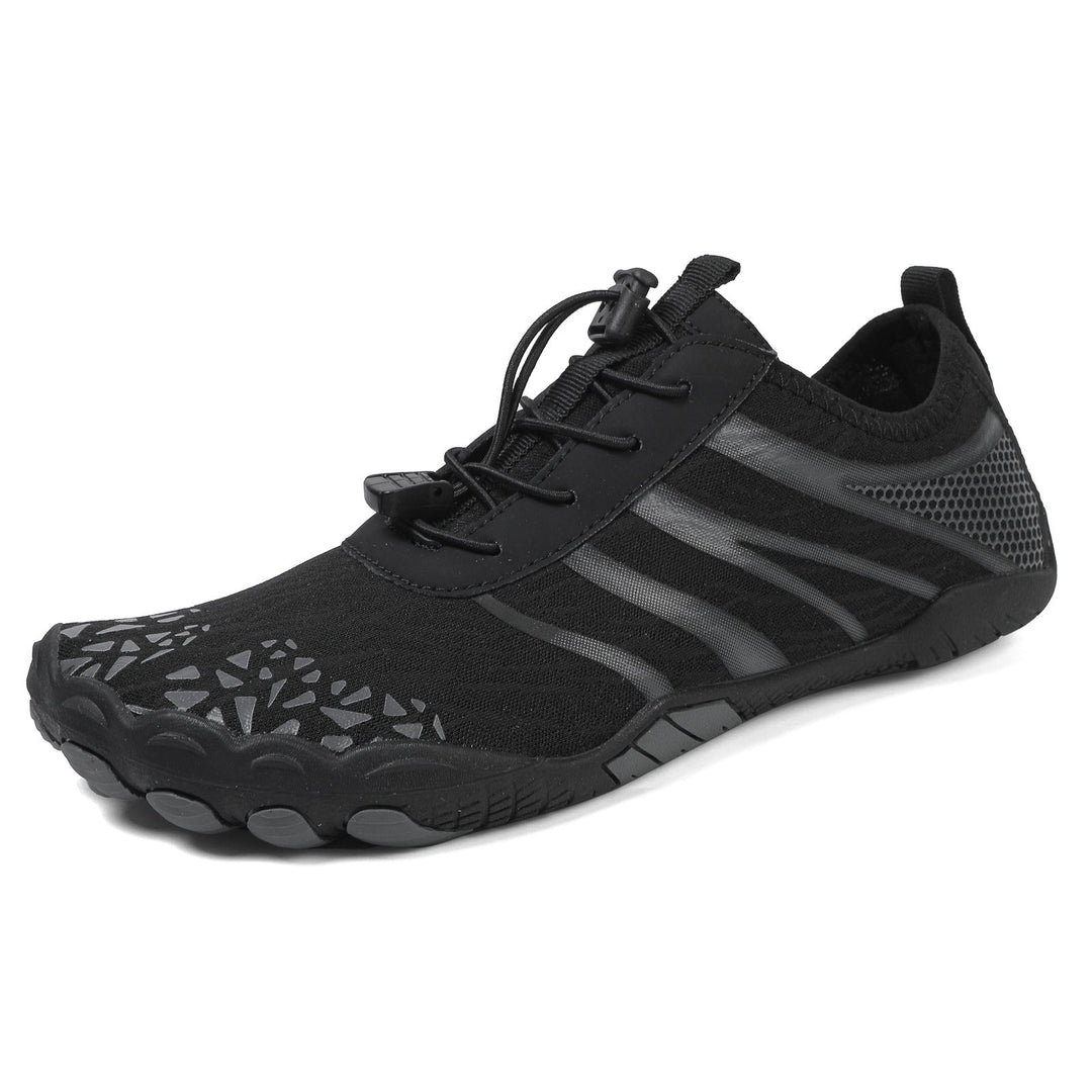 Barefoot walking shoes with a flexible, non-slip sole, excellent for everyday comfort.