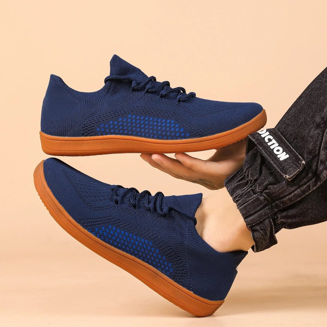 Breathable knit fabric of Barefoot Athletic Sneakers, ensuring all-day comfort