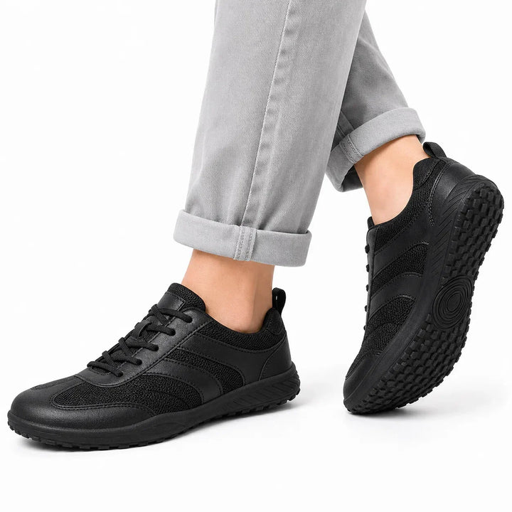 Flexible sole activewear shoes, wide toe box, non-slip, ideal for barefoot walking.
