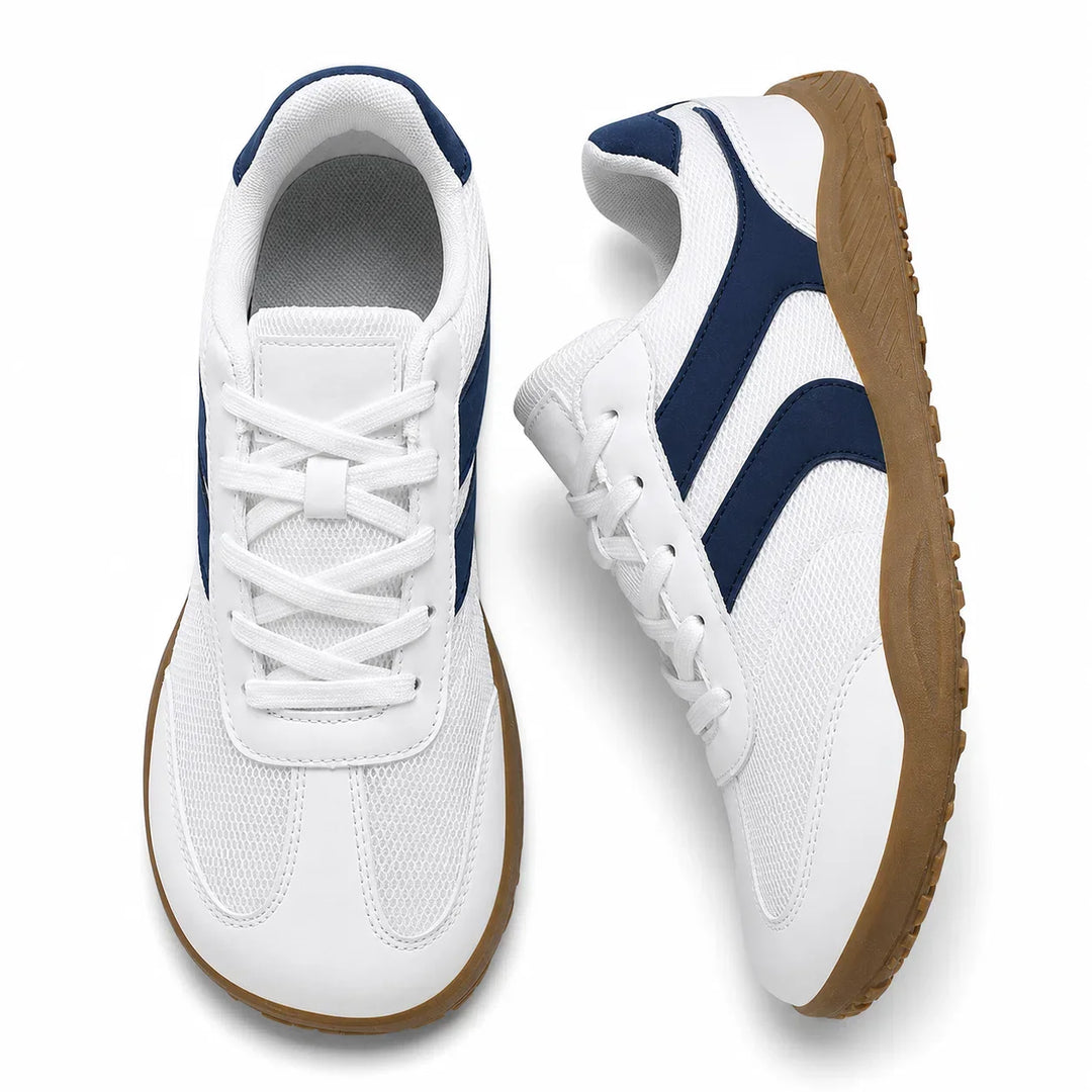 Lightweight barefoot walking shoes, wide toe box, non-slip, promoting foot health.
