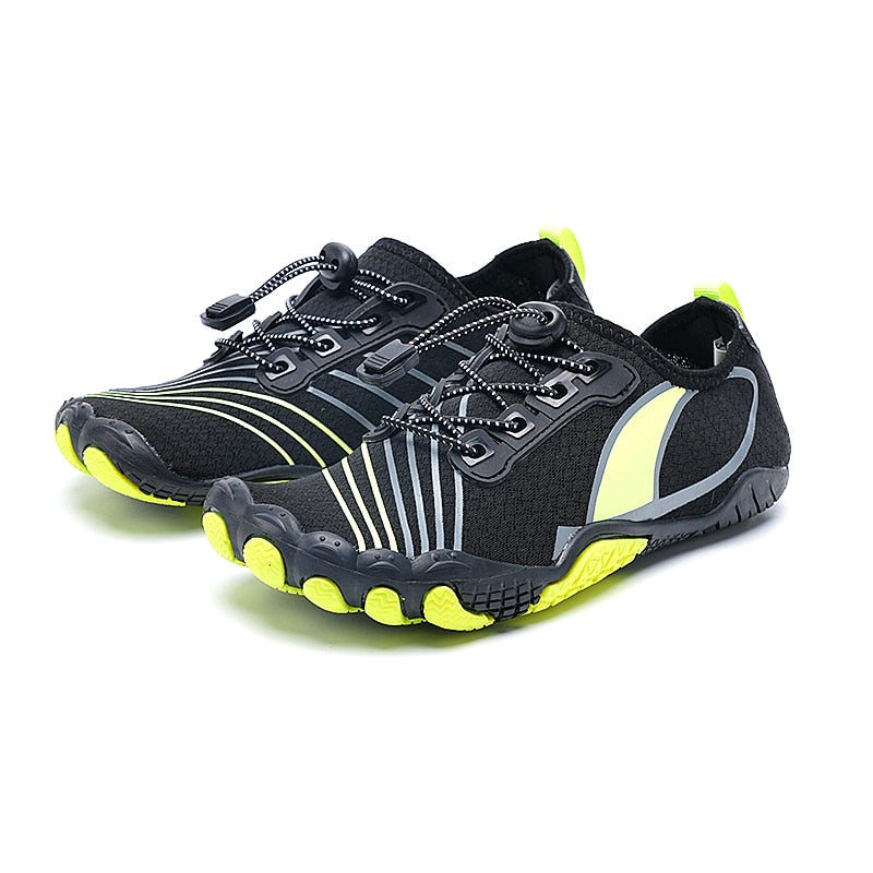 Slip-on unisex water shoes, perfect for hiking near water, paddleboarding, and sandy beaches.