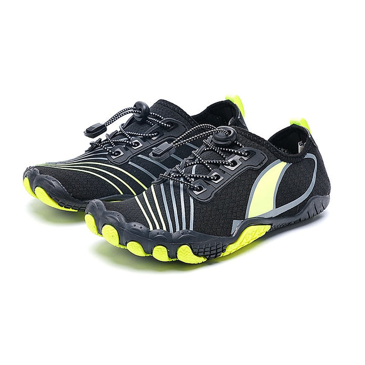 Slip-on unisex water shoes, perfect for hiking near water, paddleboarding, and sandy beaches.