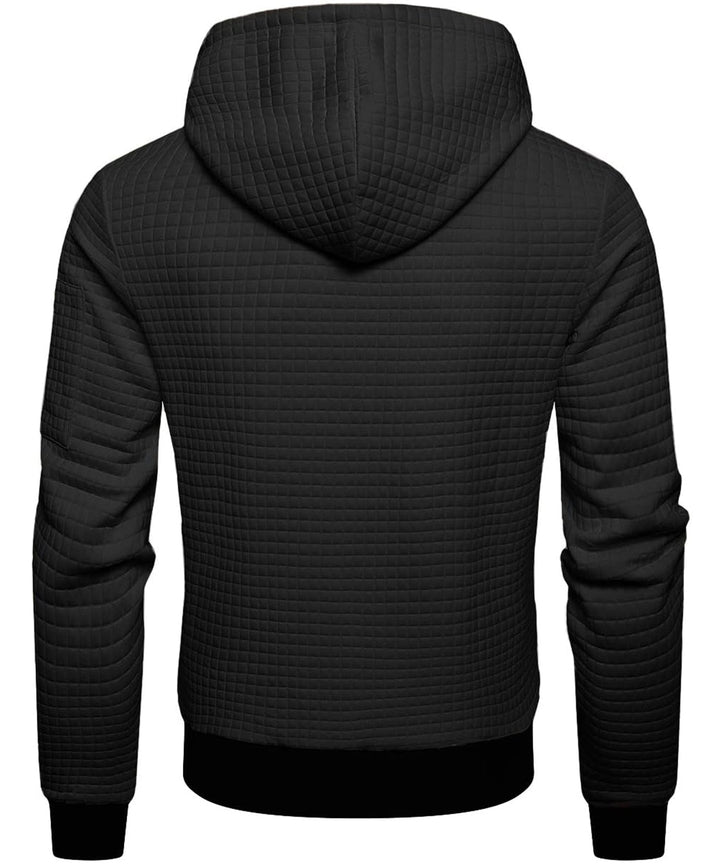 Unisex thermal hoodie in black and gray color options, versatile winterwear for men and women