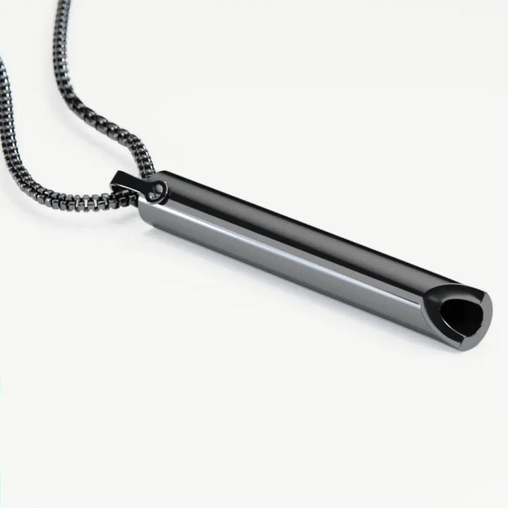 Mindfulness breathing pendant, a discreet meditation necklace for stress relief.