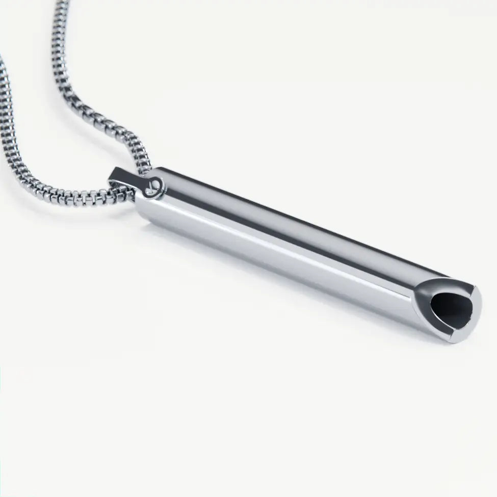 Unisex anxiety relief pendant, helps mindful breathing & smoking cessation.