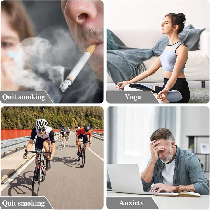Stylish breathing pendant for men & women, supports stress relief & anti-smoking.