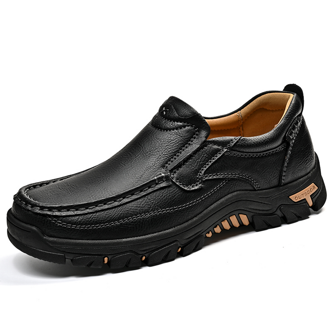 Mens orthopedic comfort boots crafted from premium brown leather, suitable for all seasons