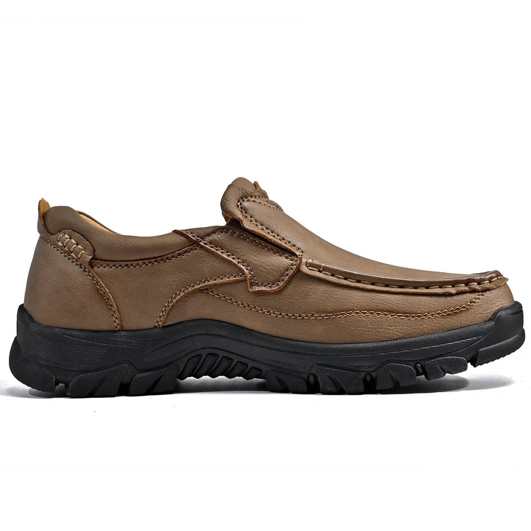 Mens brown orthopedic comfort boots, a blend of traditional style and modern foot support