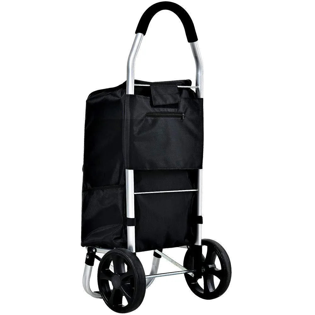 Durable CarryEase aluminum utility cart for groceries & errands; a lightweight, foldable shopping trolley.