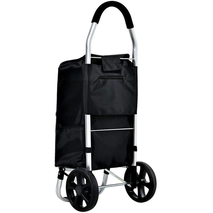 Durable CarryEase aluminum utility cart for groceries & errands; a lightweight, foldable shopping trolley.