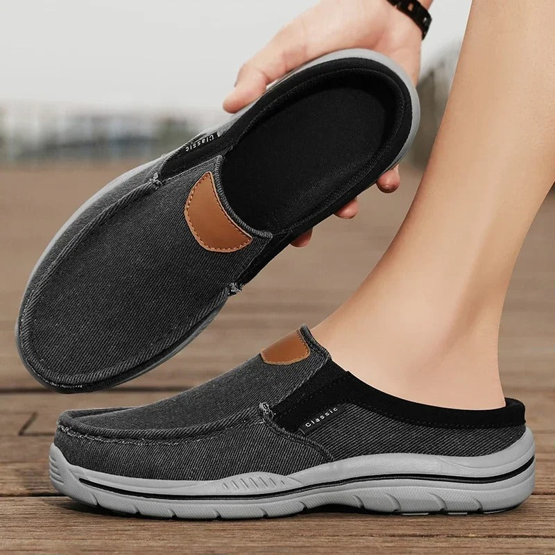 Comfortable slip-on canvas shoes, ideal for casual outfits and daily activities.