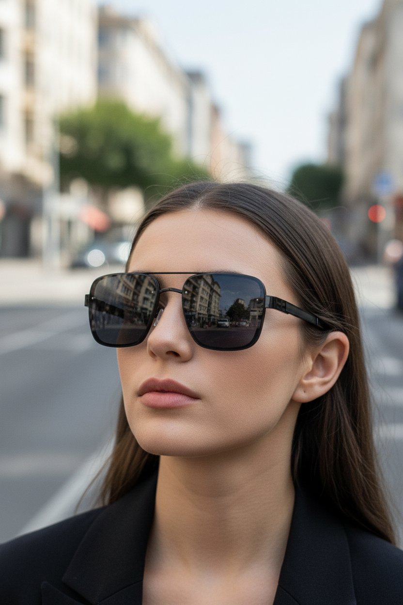 Iconic aviator sunglasses, unisex design, perfect for sun protection with UV400 lenses.