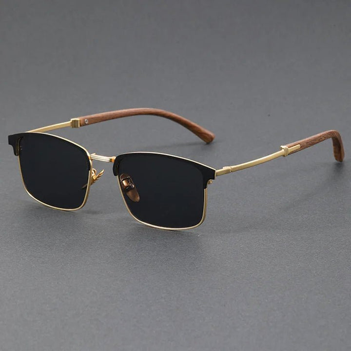 Unisex Classic Browline Polarized UV400 Sunglasses with alloy frame.