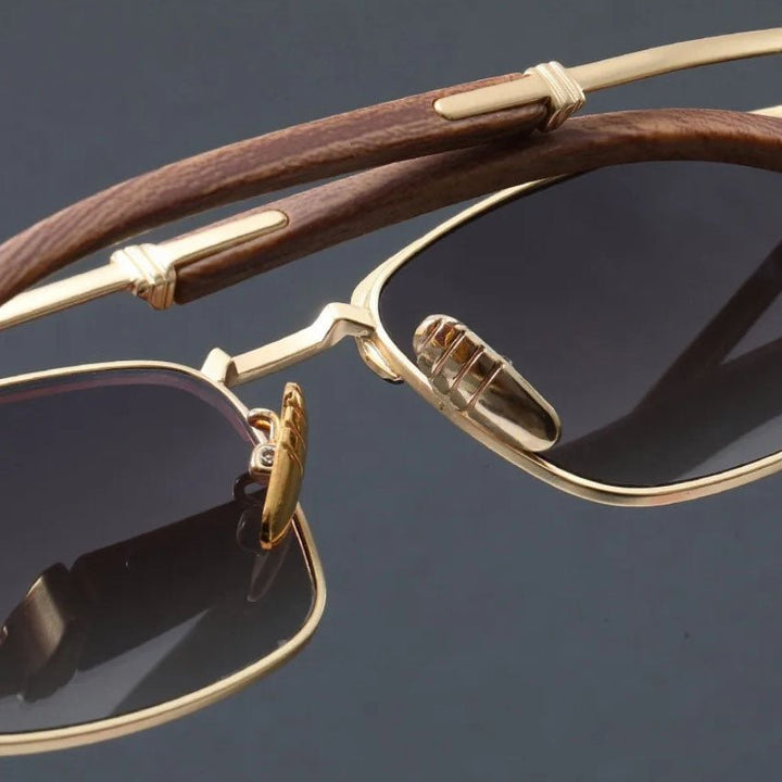 Unisex Classic Browline Sunglasses. Polarized UV400 lenses and stylish alloy half-frame for eye protection.