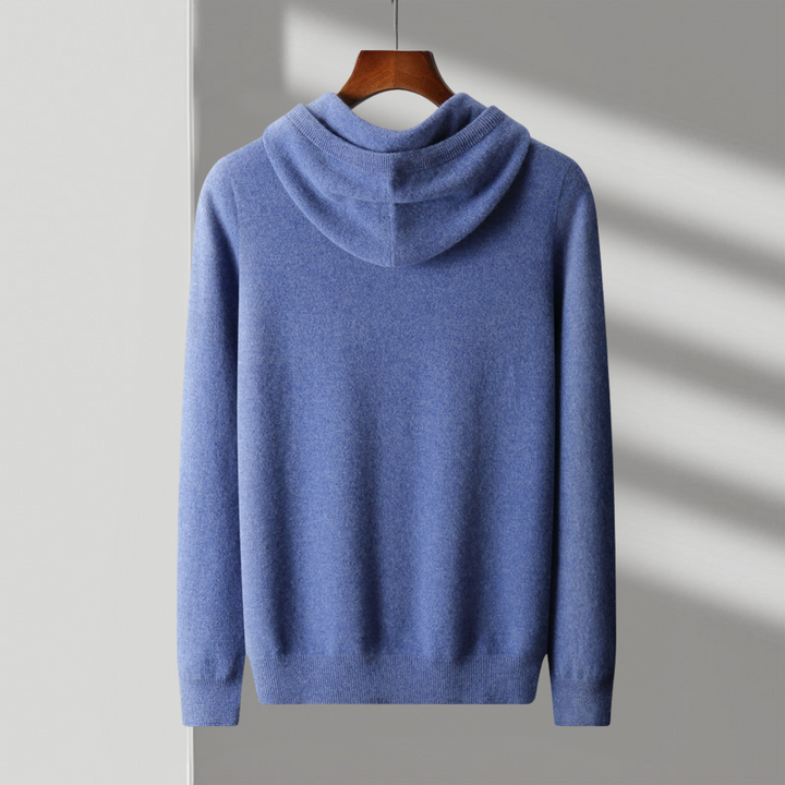 Unisex Classic Comfort Pullover Hoodie, back view, plain soft sweatshirt
