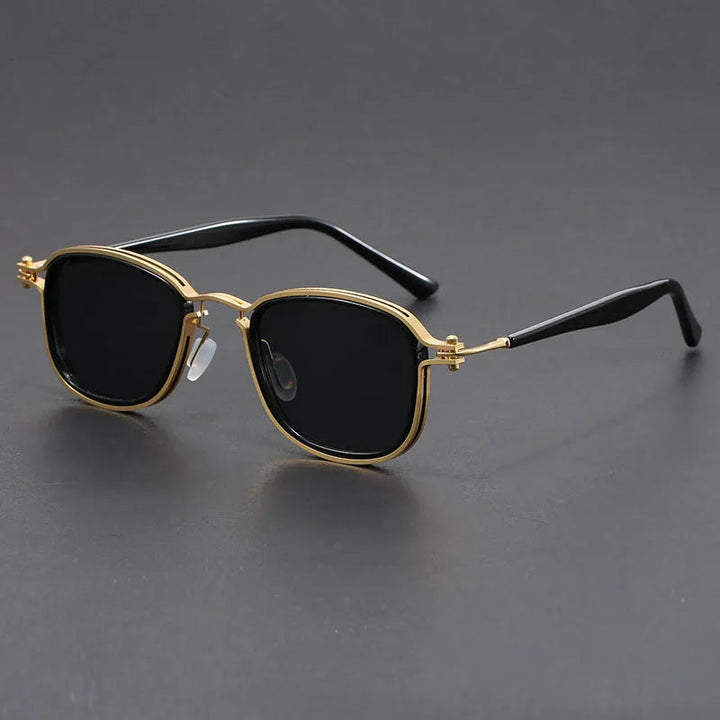 Stylish classic square frame sunglasses for men and women, featuring UV protection