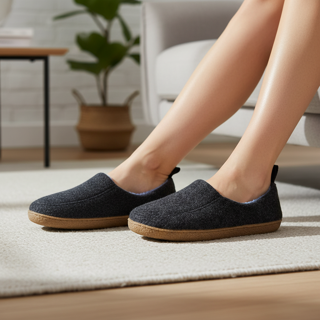 Unisex Cloudwalk plush home slippers, cozy and warm for ultimate indoor comfort.