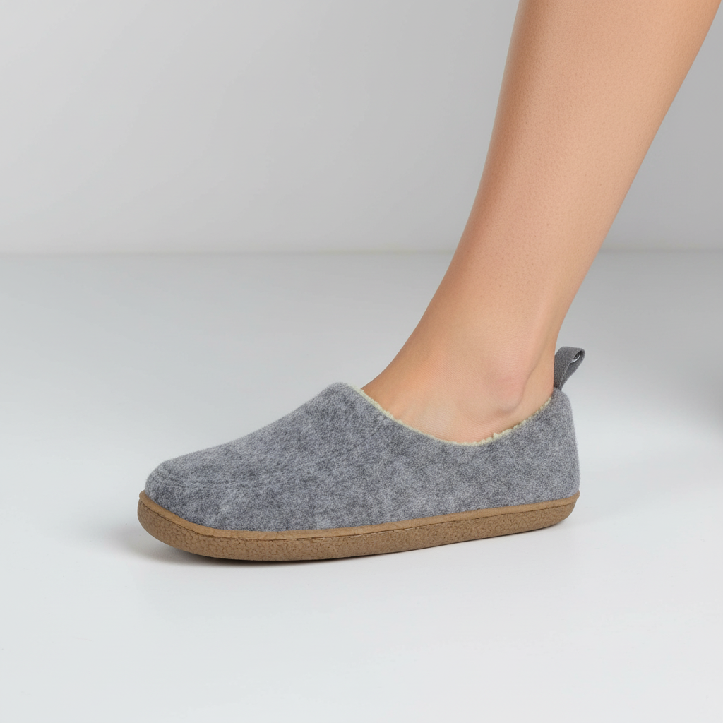 Textured Cloudwalk plush slippers, soft and warm, perfect non-slip indoor footwear.