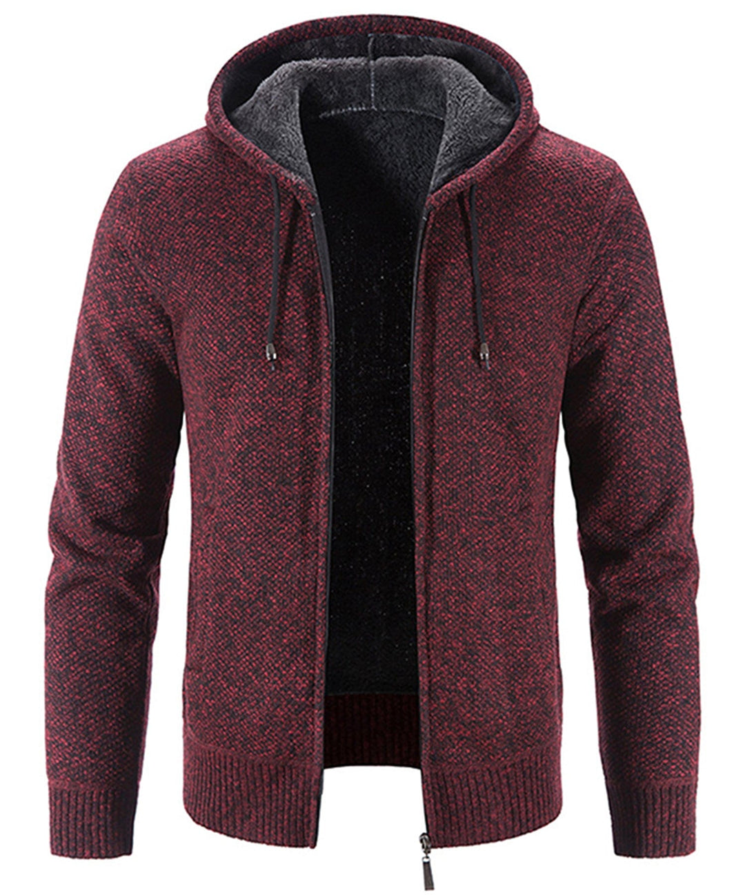 Unisex cozy fleece zip-up hoodie in heather grey, perfect for casual wear & layering